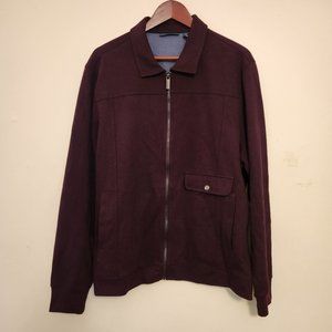 Men's Perry Ellis bomber jacket , Size XL , Deep Purple